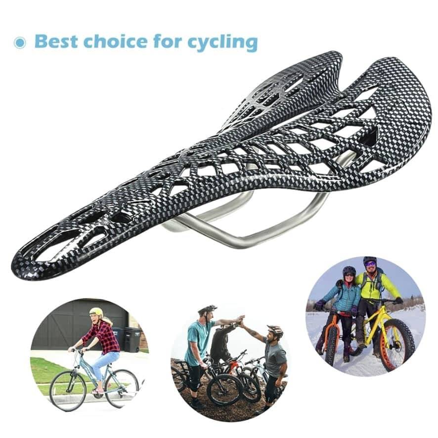 Bike Seat with Built-In Saddle Suspension New Arrivals Sports & Outdoors Color : Carbon Black|Black|Red|Green|Yellow|Blue|White 